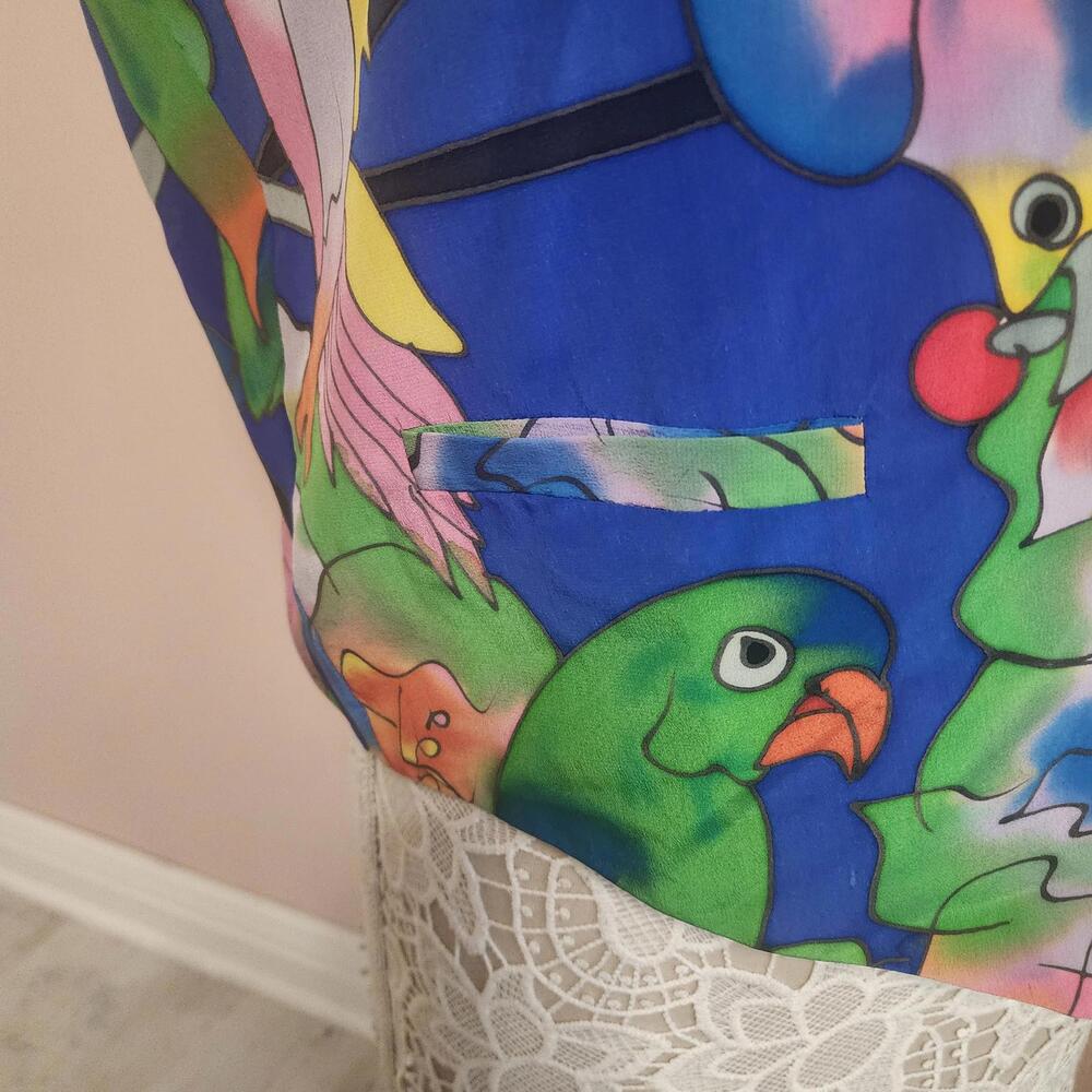 LKNW vintage 90's Sensual Silk by Caribbean Club M mens vest colorful - Picture 3 of 7